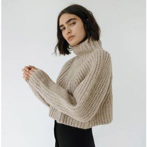 Shaina Mote CROP TURTLENECK SWEATER